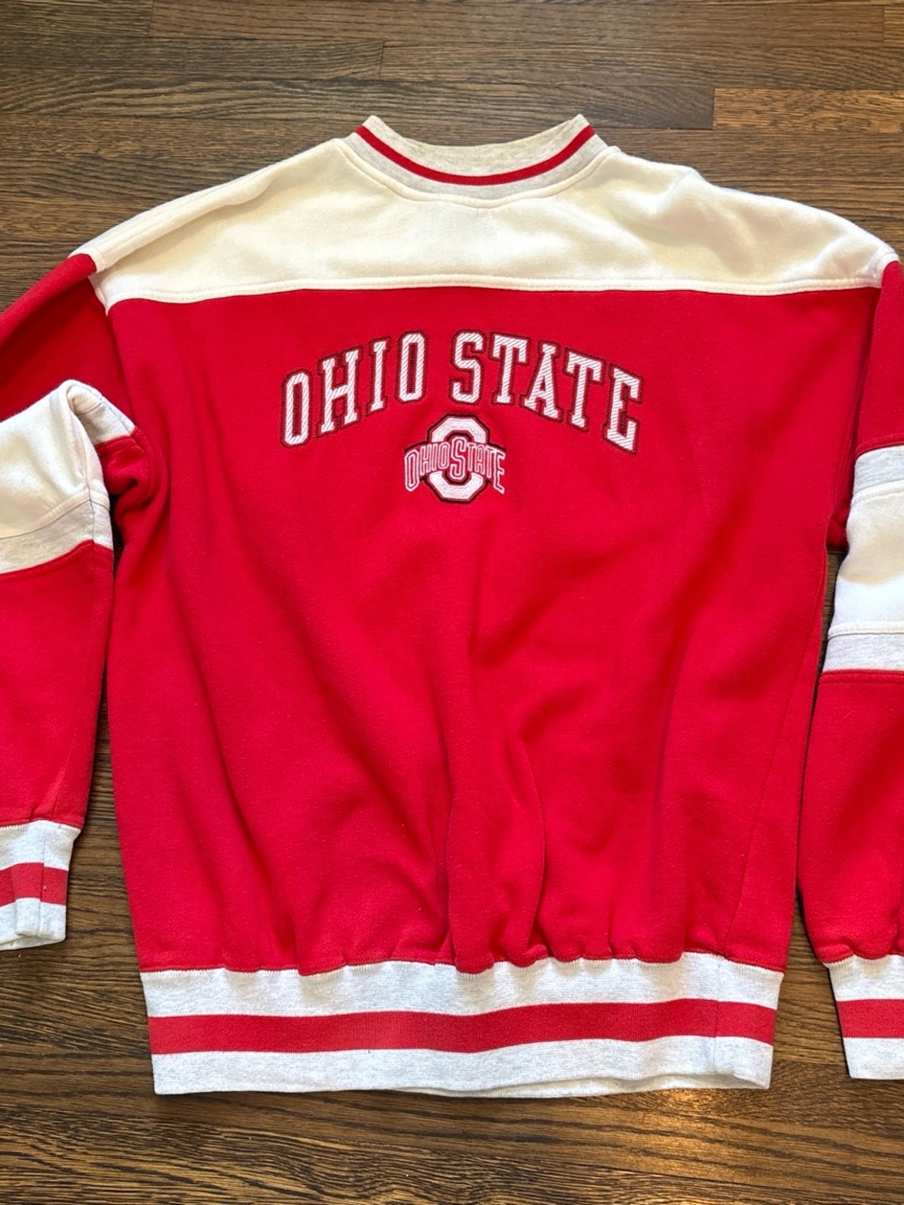 Savvy Ohio State Red and White Crewneck Sweatshirt